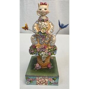 Jim Shore Heartwood Creek Sitting Pretty Cat Figurine 4017422 2009 Enesco